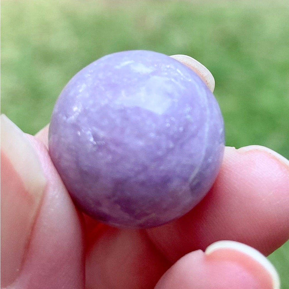 Lepidolite Crystal Sphere. Positive Vibration Energy Healing Spiritual Stone - Picture 12 of 12